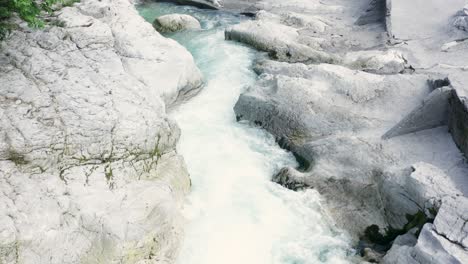 wonderful serio river with its crystalline green waters, bergamo, seriana valley,italy