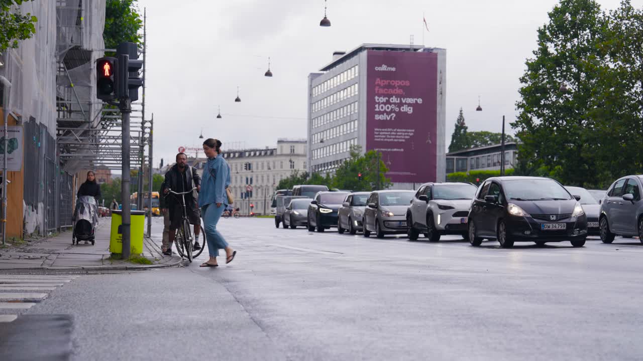 Rainy Day Traffic in Copenhagen