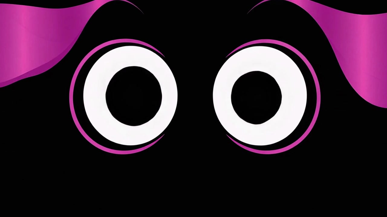Olhos de Desenho Animado Abrindo e Fechando em Fundo Preto
