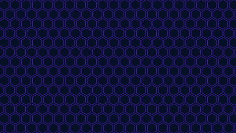 Mosaico-Hexagonal-Patrón-Azul-Y-Negro-De-Hexágonos-Interconectados