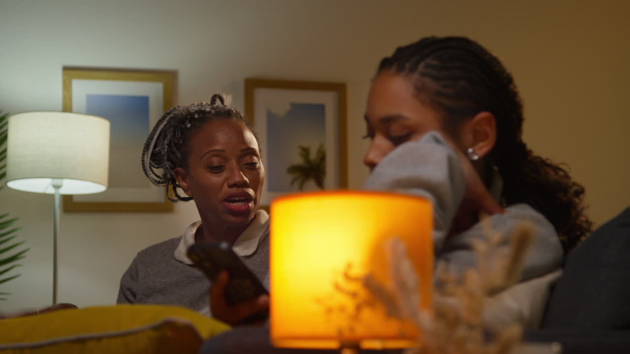 Mother and Daughter Conversation at Home
