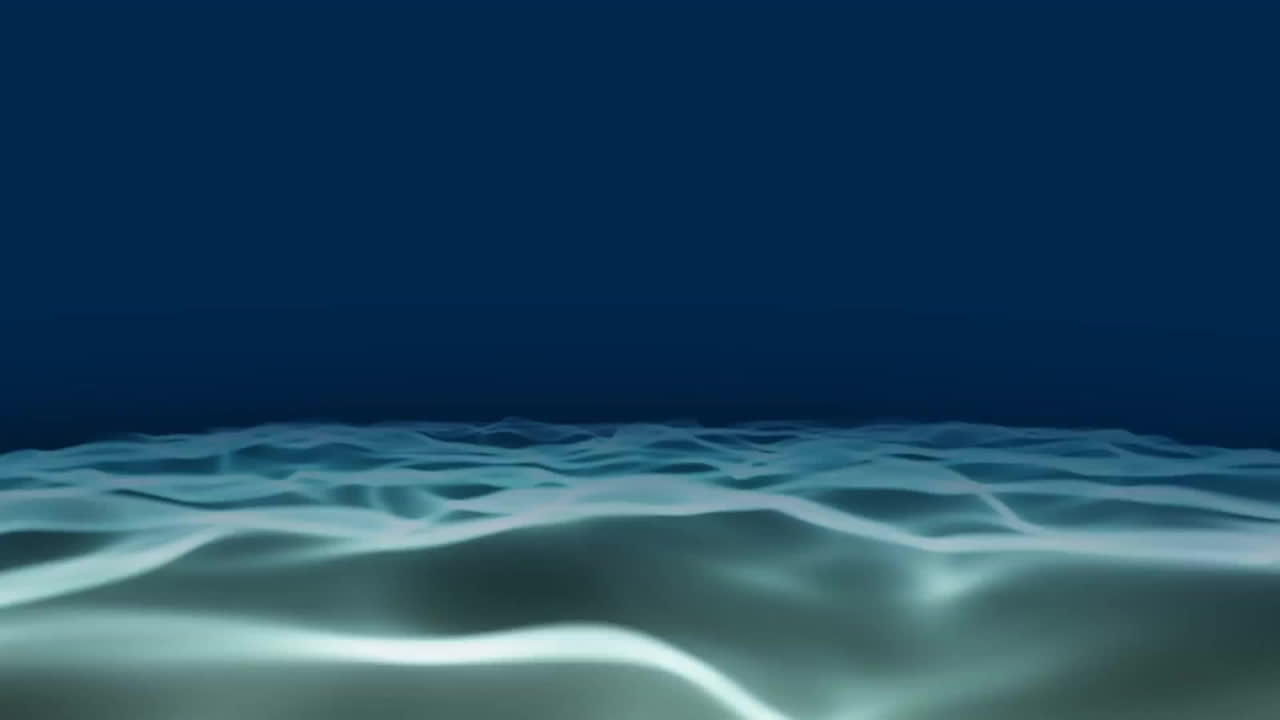 파란색 배경에서 움직이는 회색 모양의 애니메이션