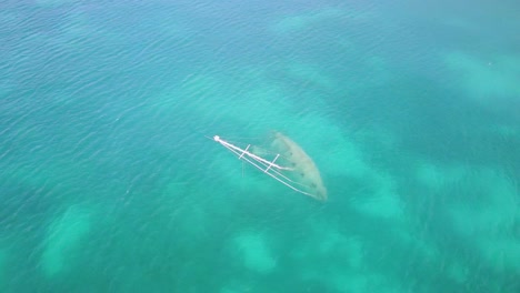 Orbiting-a-wrecked-sailboat-near-a-cove