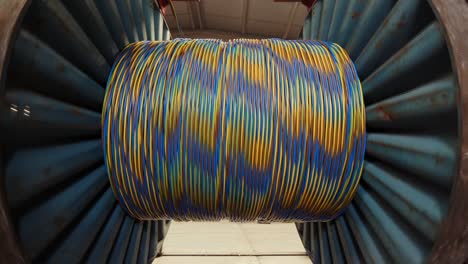 winding of the electrical cable to the bobbin in the production