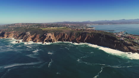 aerial - breathtaking panning shot of bluff at cape st