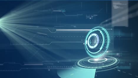 animation of scopes scanning and data processing over digital screen