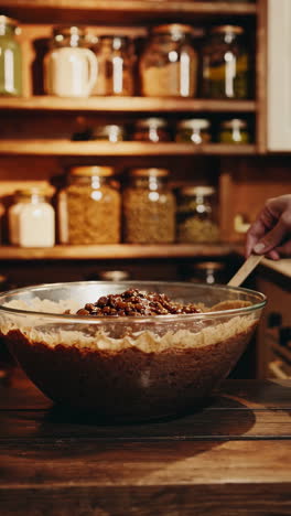 the process of baking a delicious homemade dessert