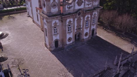 the famous santuário de nossa senhora dos remédios at lamego tilt up, aerial