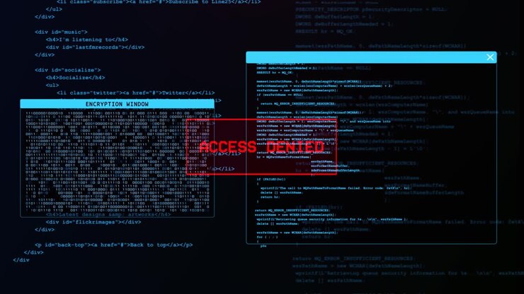 Accesso negato e concesso: Visualizzazioni di codice informatico