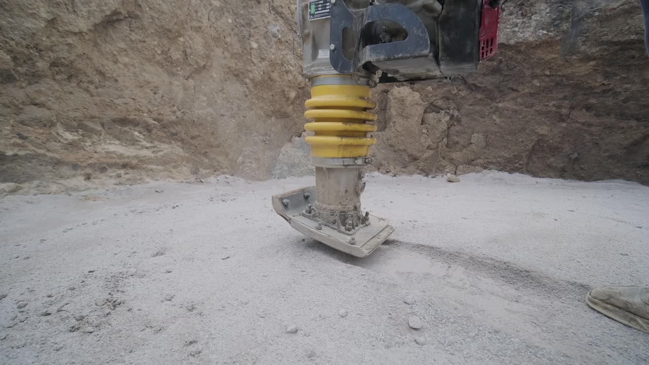 Excavation works, compaction of the soil