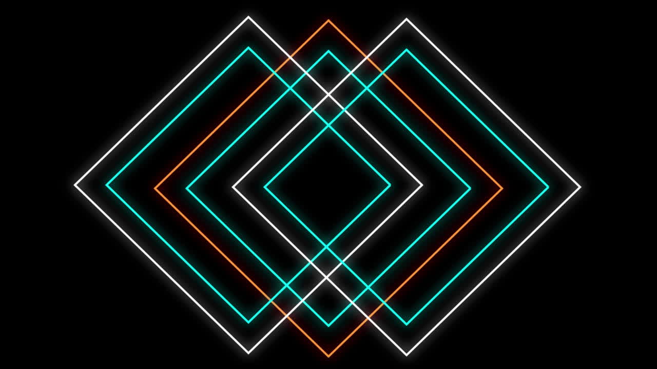 Geometric shapes on black background