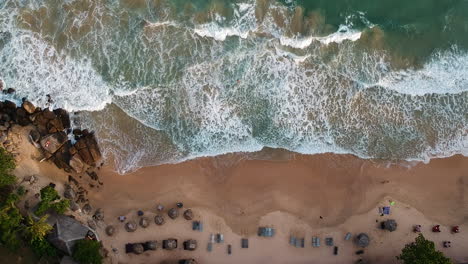 Antena-Sobre-La-Idílica-Playa-De-Sri-Lanka