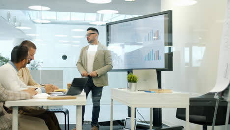 presentación de una reunión de negocios