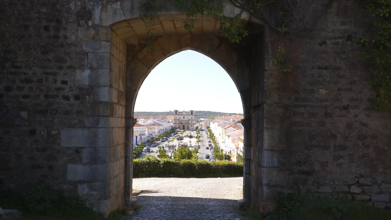 Gate Entrance of Vila Vicosa castle in Alentejo, Portugal