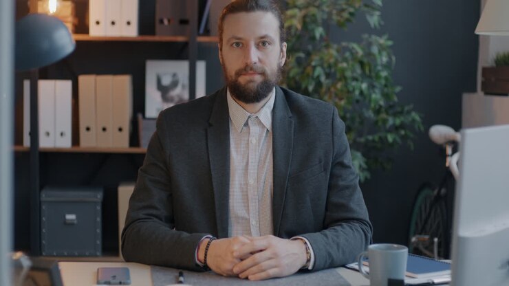 Ritratto di uomo d'affari in ufficio