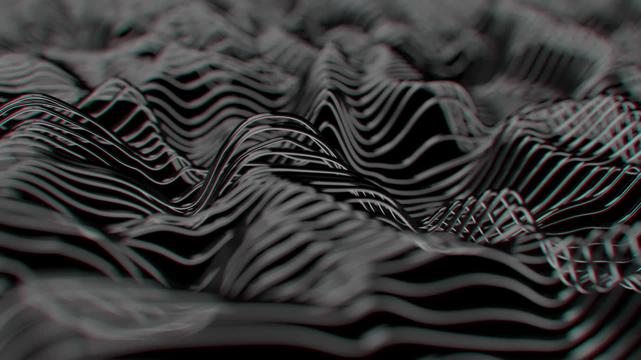 4K Abstract Neon Wavy Lines.