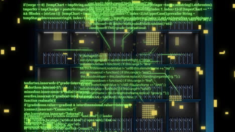 Animation-Von-Verbindungen-Und-Datenverarbeitung-über-Computerserver