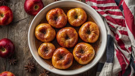 baked apples with cinnamon and star anise