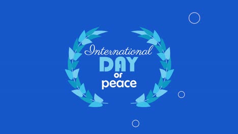 international day of peace lettering with crown
