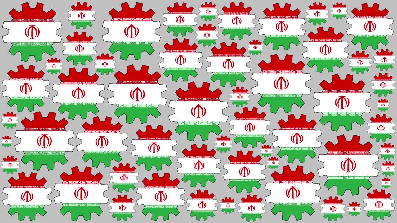 이란 발 기어 스피닝 배경