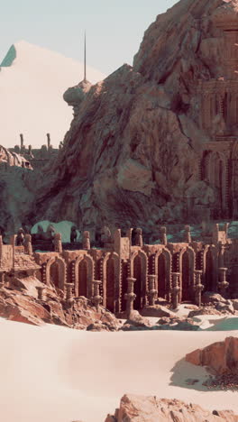 ancient desert ruins: a fantasy landscape