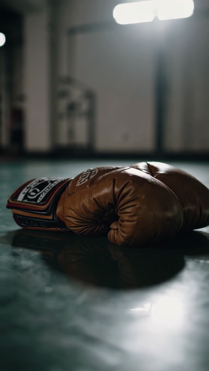 Boxing Gloves in a Gym