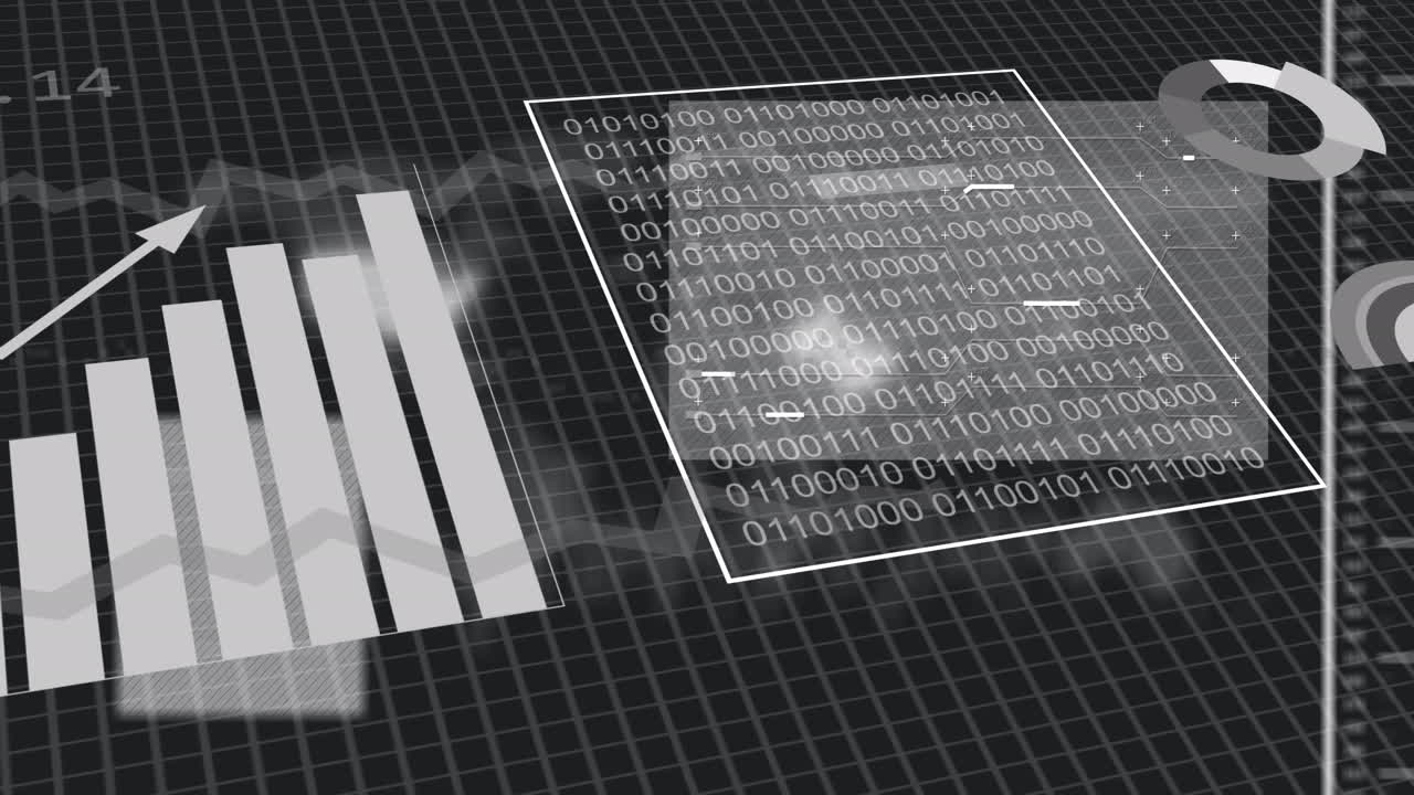 Animation of financial data processing over grid