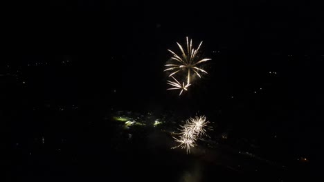 fireworks shot by drone at 60fps for slow motion use