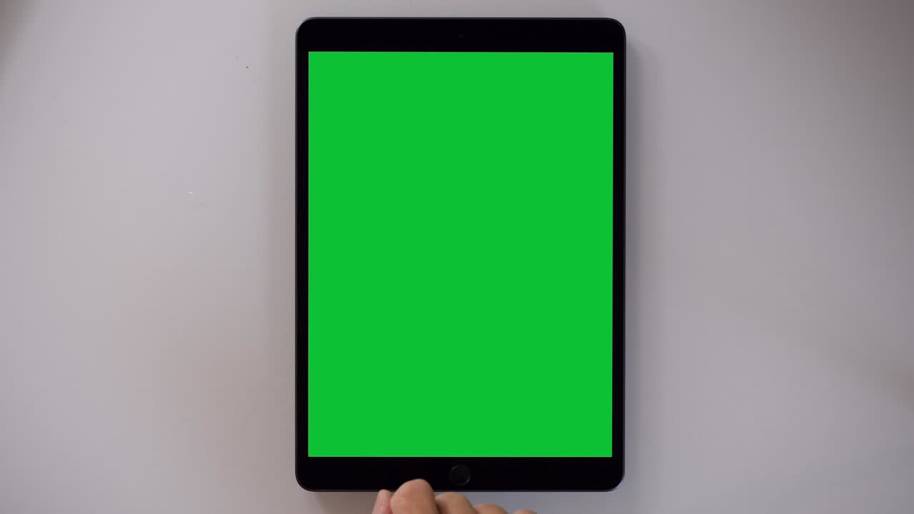 10 Tablet Hand Gestures, Green Screen