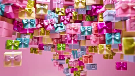 colorful stack of gift boxes