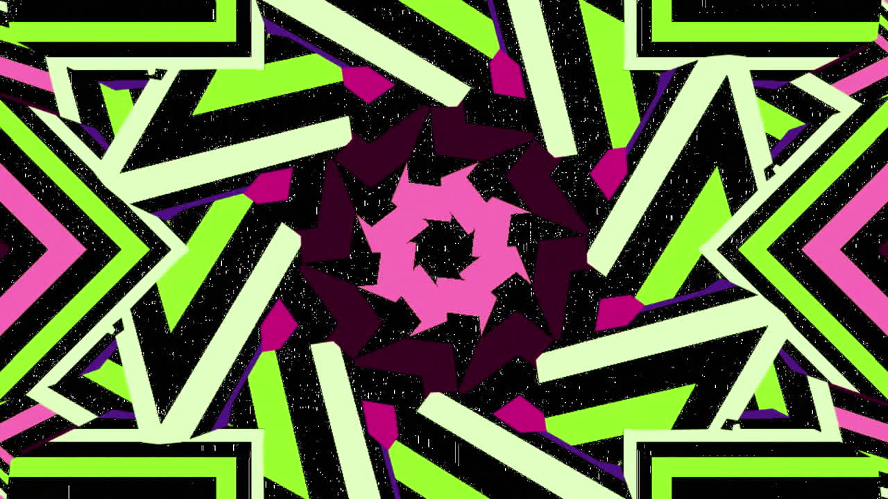 animación de formas hipnóticas de neón