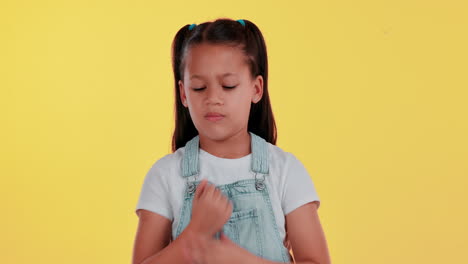 Young girl with wrist pain