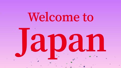 welcome to japan message text animation motion graphics