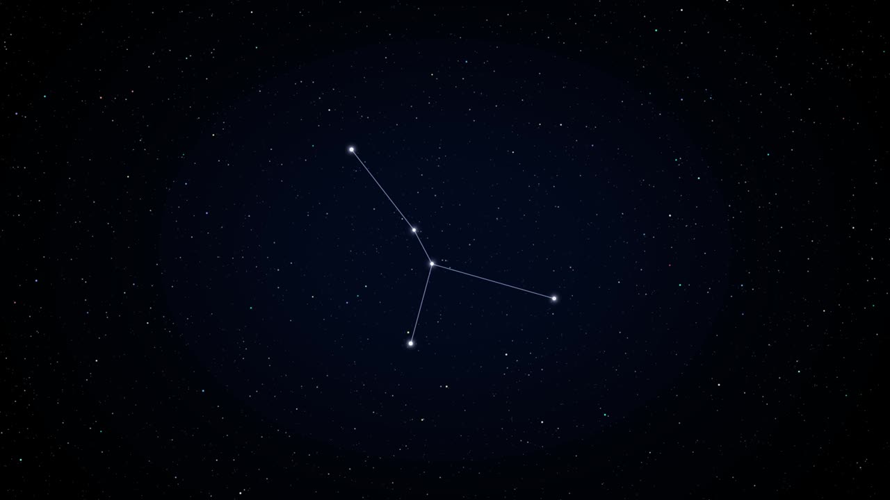 рак. анимация созвездия зодиака. разрешение 4k. беспрепятственный цикл.