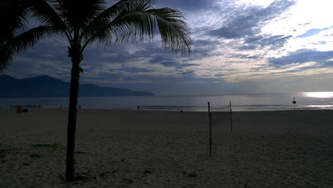 standing and looking at the beach in da nang. (vietnam)