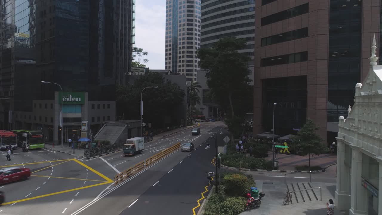 vista de la calle de la ciudad de singapur
