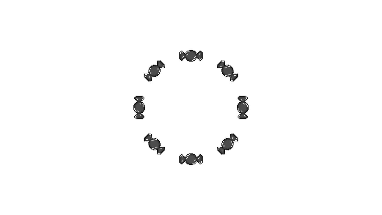 Pixel Art Candy Spinning Animated Overlay Transparent 30fps (6)