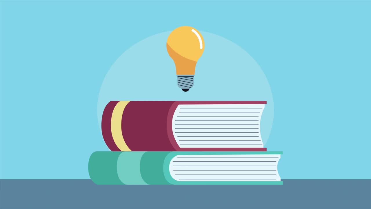 bulb light creative idea animation