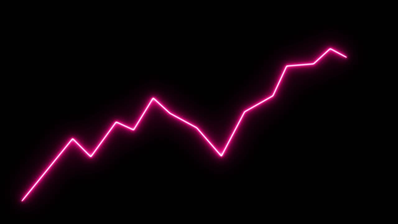 gráfico de línea de neón