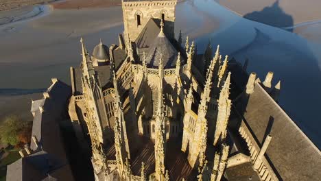 Mont-Saint-Michel-abbey-and-bay,-Normandy-in-France