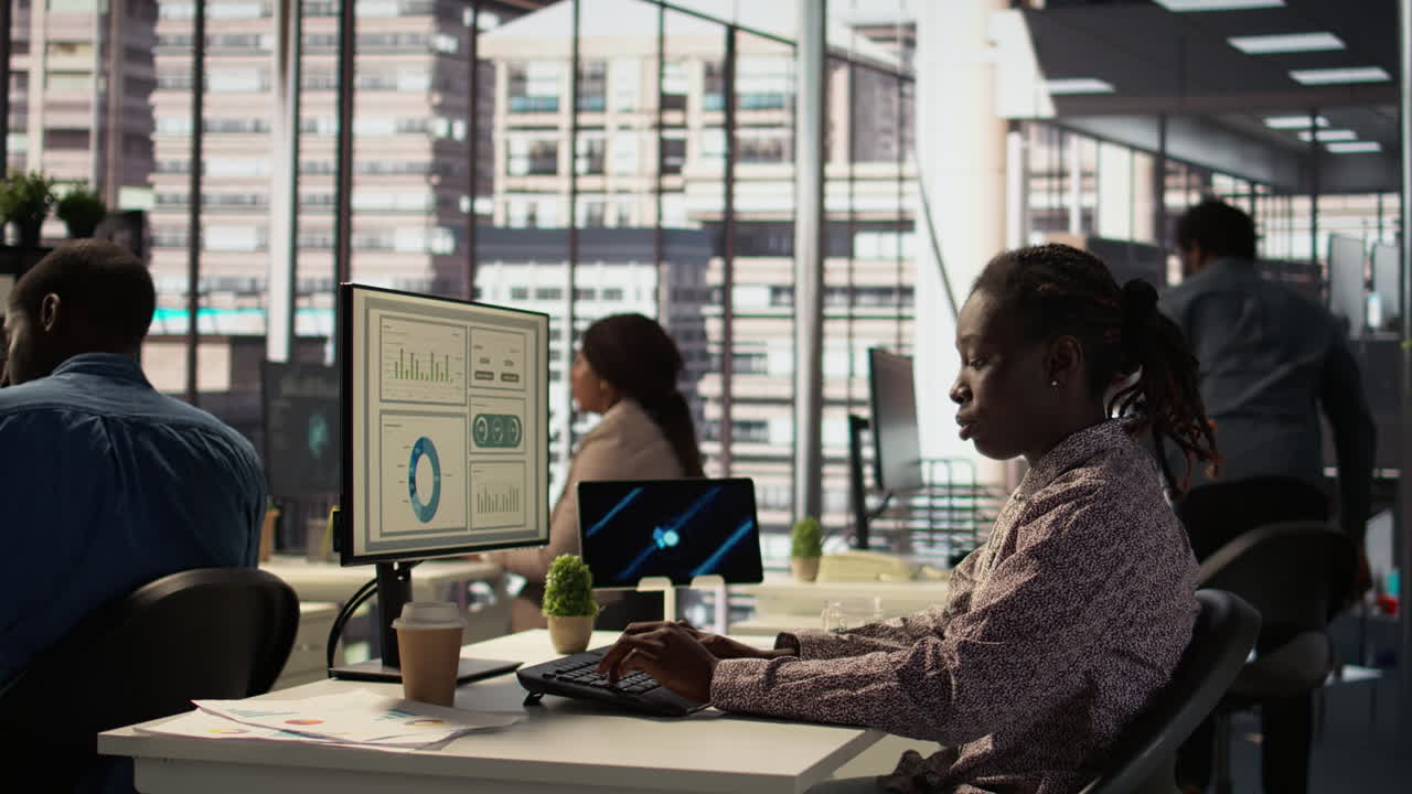 Diverse Team Collaborating in Modern Office Space