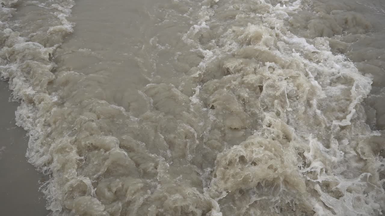 Water flow in rainy season of North East Indian river Brahmaputra