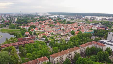 vista panorámica aérea de la ciudad de klaipeda