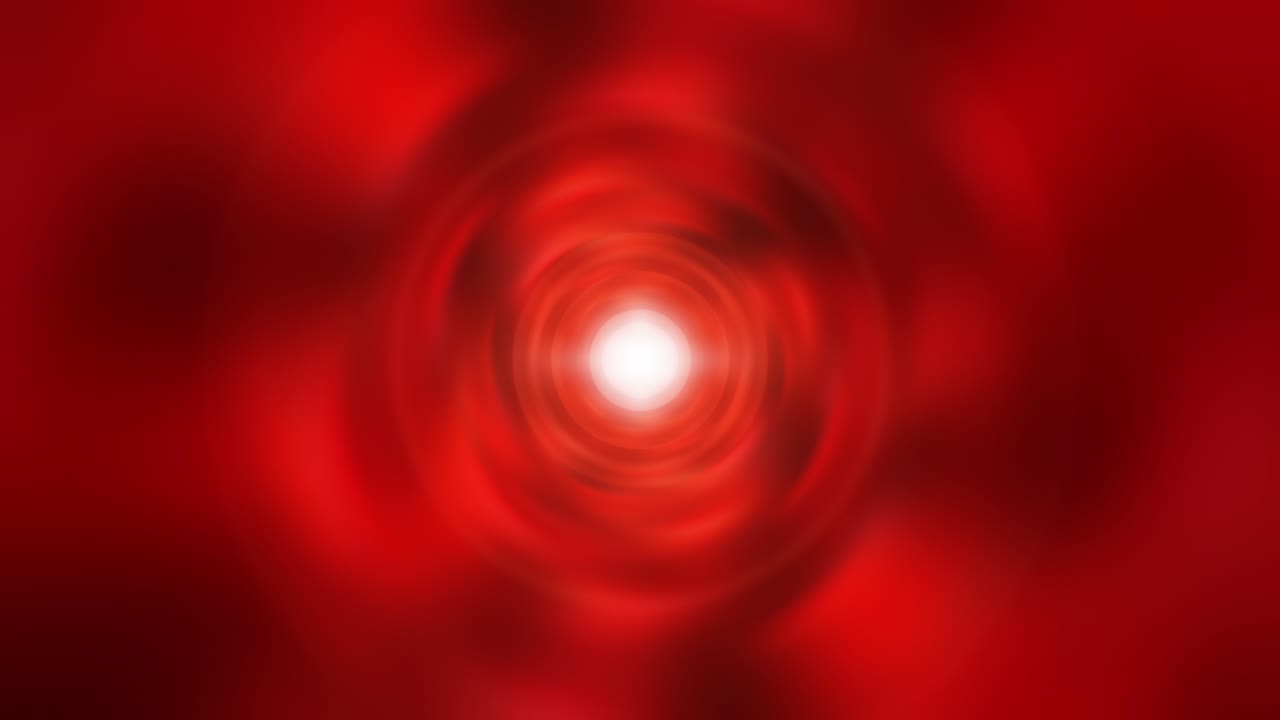 추상적인 방사선 박이는 네온 빨간색 활기찬 프레임 소용돌이 터널 박이고 박이 4k 3d 렌더링 미래의 메쉬 터널 vj 루프 sf 매트릭스를 통해 여행