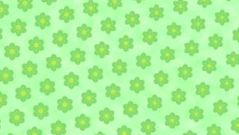 changing green flower background.