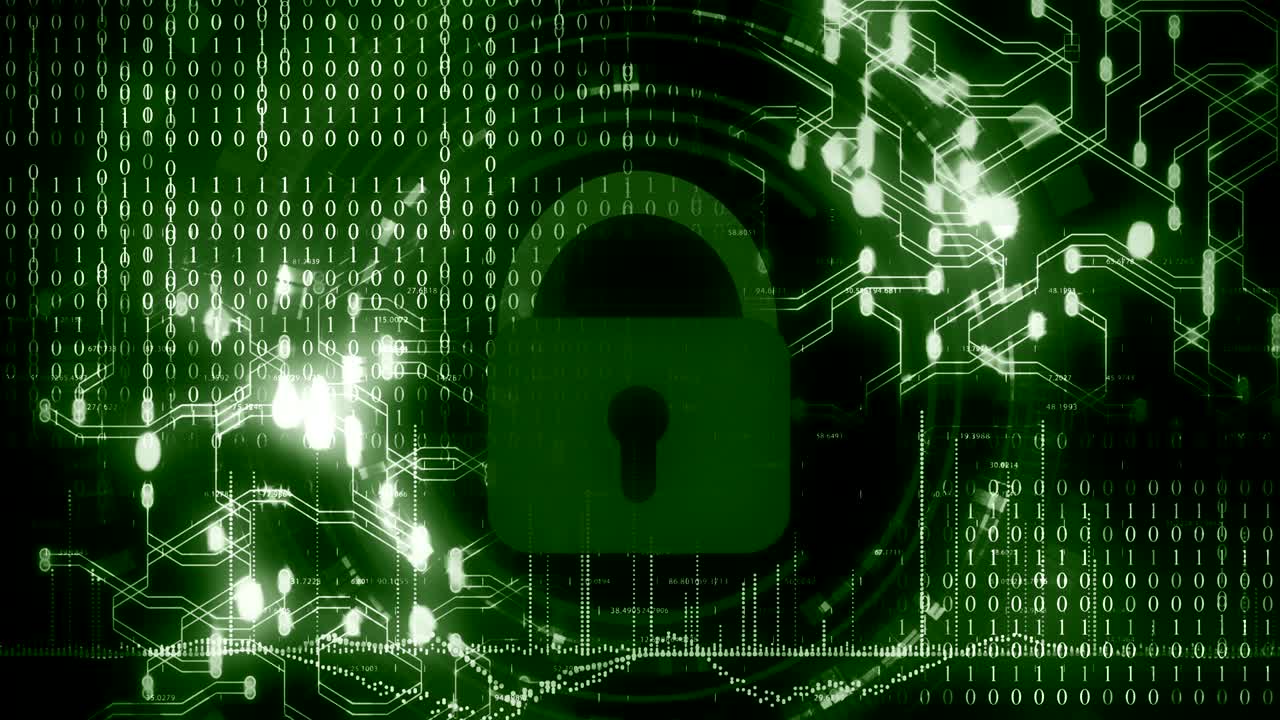 animación que representa el concepto de ciberseguridad.