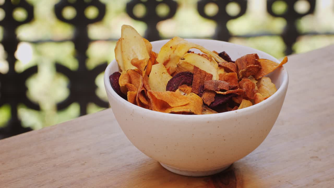 Bowl of Assorted Roasted Vegetable Chips
