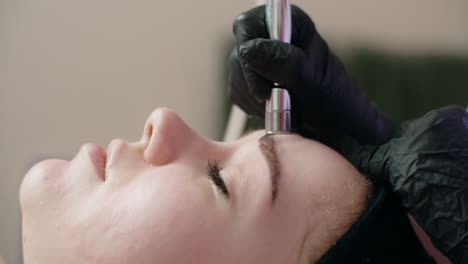 facial treatment in a salon