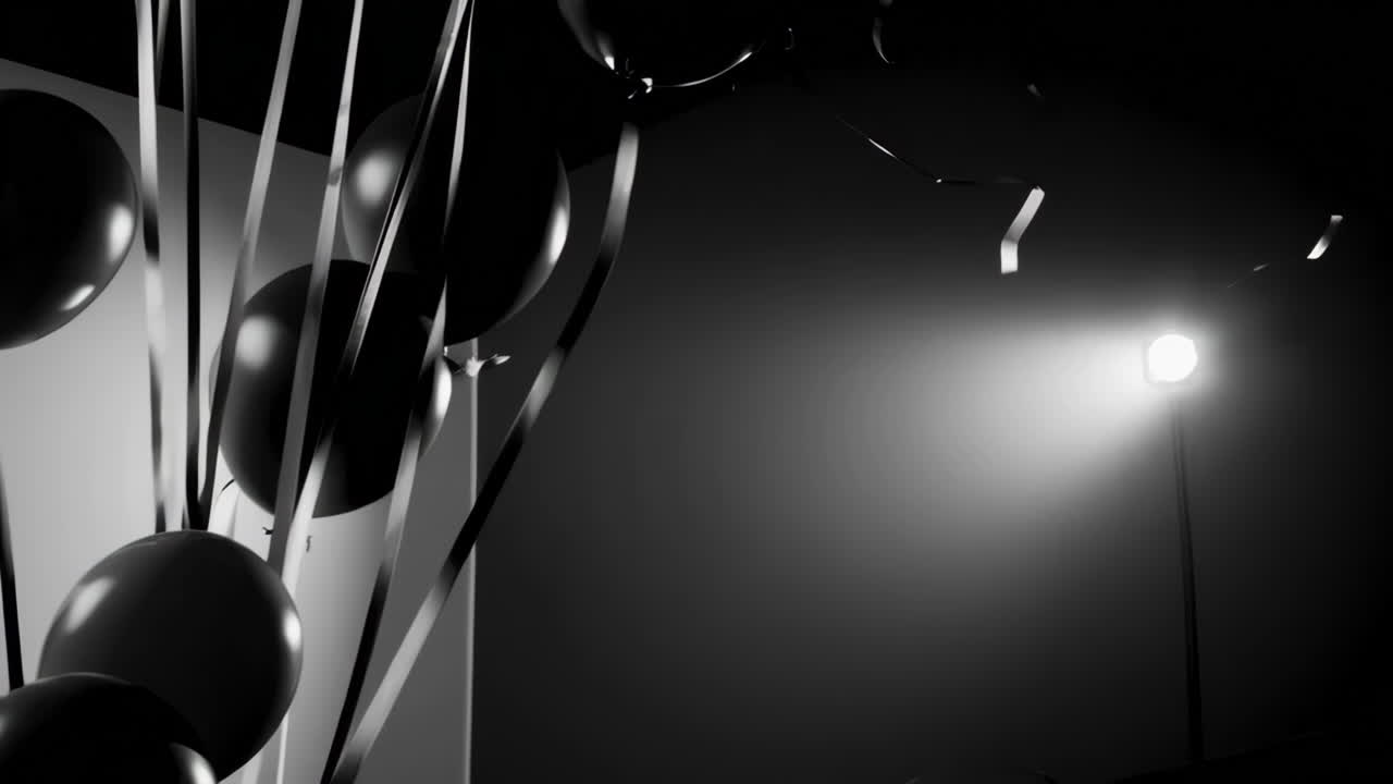 черные и белые воздушные шары