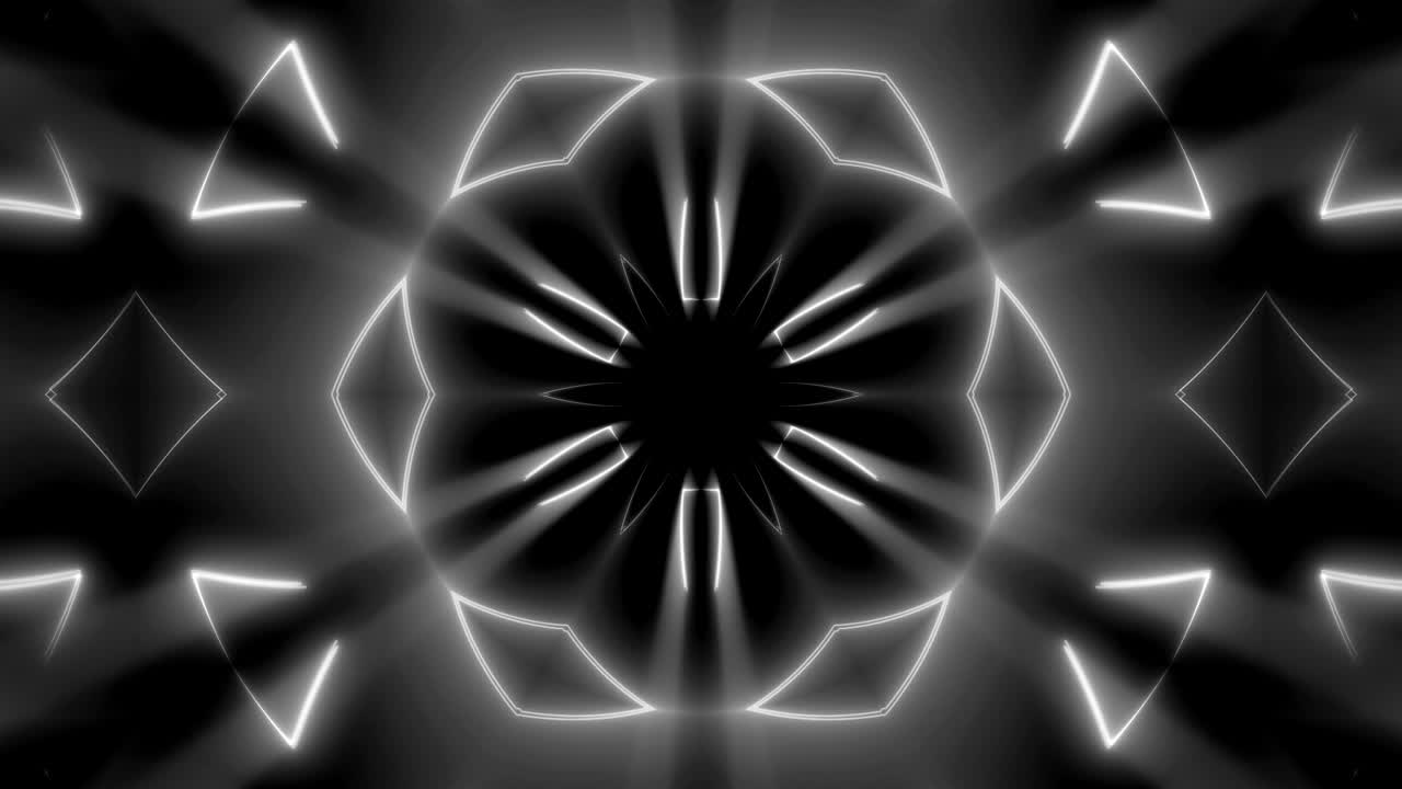 Fractal neon kaleidoscopic background. Abstract digital backdrop